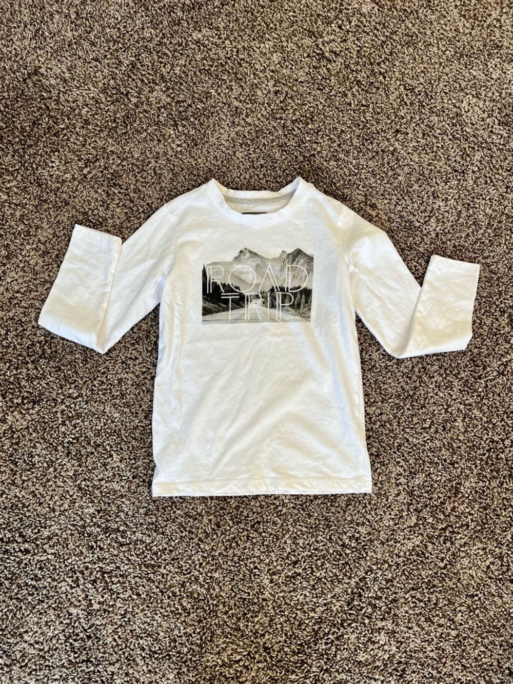 Eddie Bauer White Long-Sleeve 'Road Trip' Graphic Tee